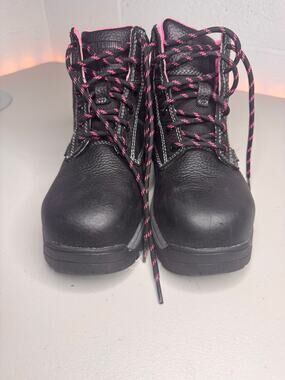 Wolverine Women’s Floorhand Waterproof Safety Work Boots Black Pink Size 6